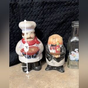 Chef and Waiter Figurine Set